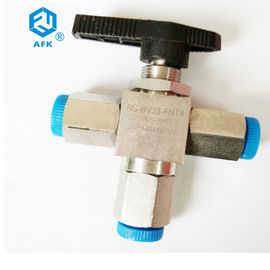 Manual Operating Stainless Steel Ball Valve Three Way With Npt Female Thread