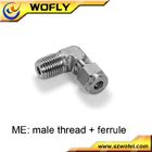 Industrial Stainless Steel Tube Fittings With Male Connector Head Code Hexagon