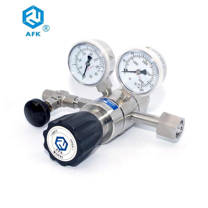 316L Inlet Stainless Steel Pressure Regulator 200 Bar Two Stage