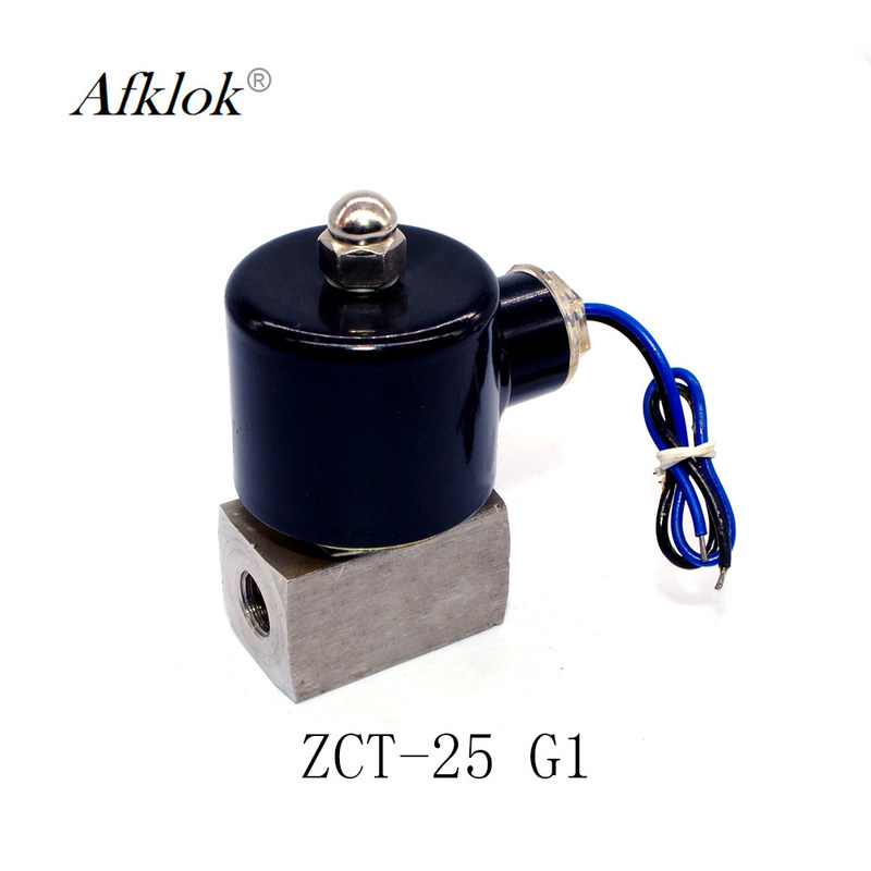 2 Way Lpg Gas Solenoid Valve 1 Inch Stainless Steel Low Pressure CE