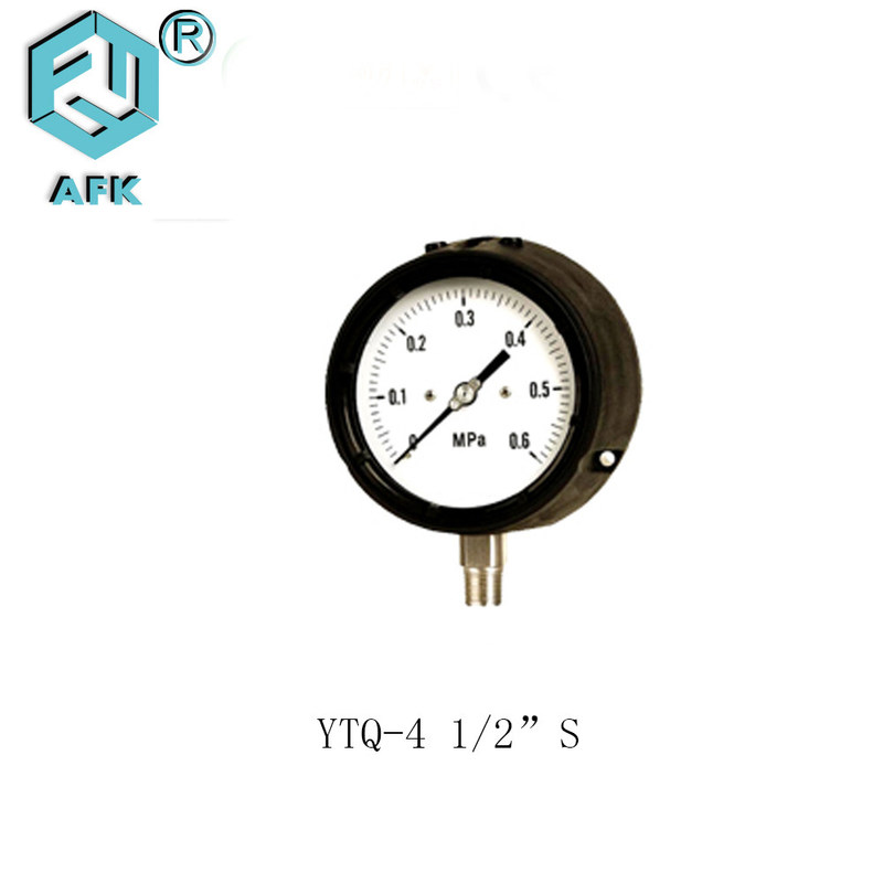 YTQ4 1/2" S Gas Line Pressure Test Gauge , IP65 Natural Gas Manometer