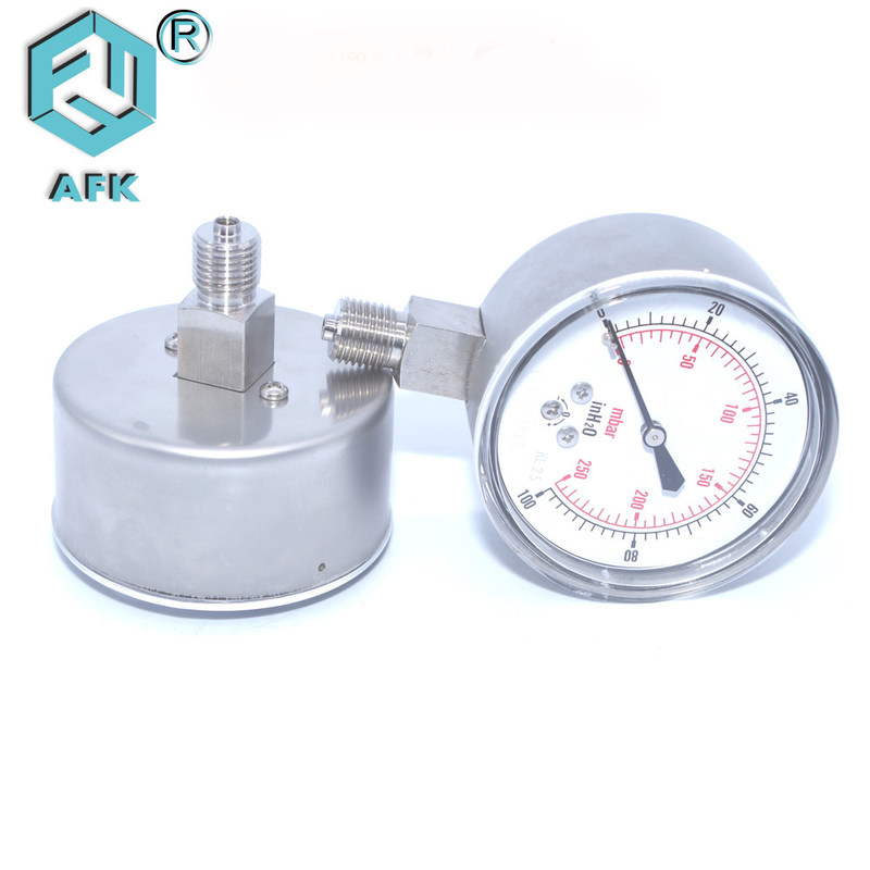 Stainless Steel 316 Gas Pressure Test Gauge For Oxygen And Acetylene