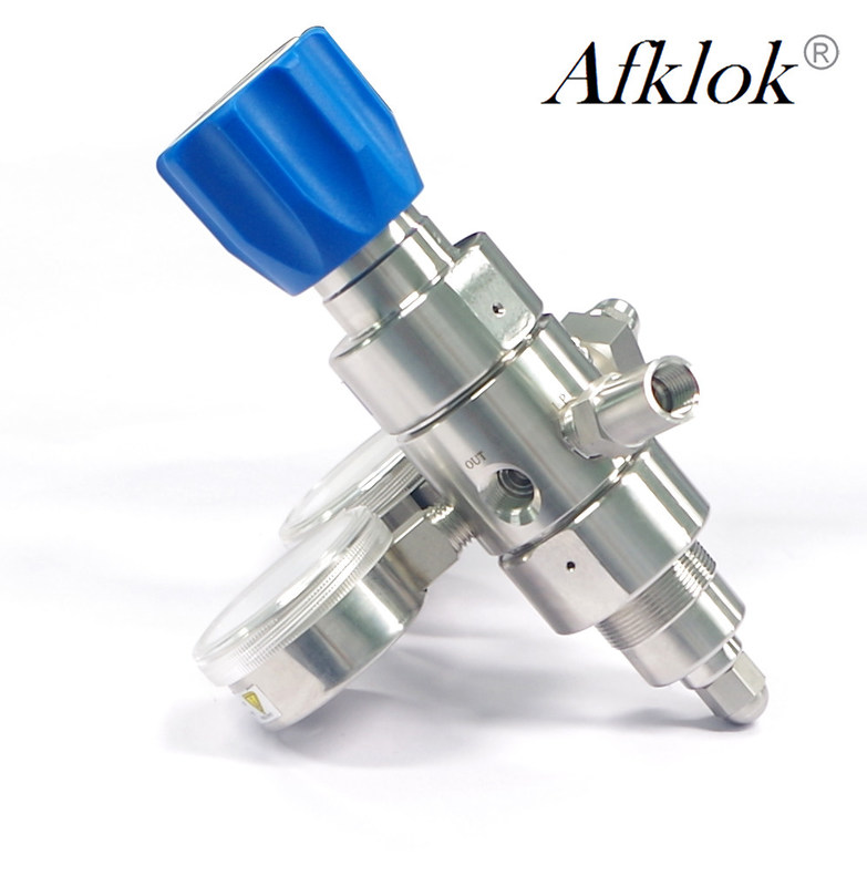 Argon Nitrogen SS316L Gas Pressure Regulator Valve 3000psi