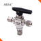 High Pressure SS316 Three Way 6000 psi Gas Stainless Steel Ball Valve