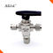 High Pressure Forged Gas 3-Way Stainless Steel Ferrule OD Ball Valve