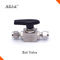 SS 316 Hose Connector Stainless Steel Tube Fittings 2 Way High Pressure Ball Valve