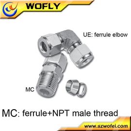 Industrial Stainless Steel Tube Fittings With Male Connector Head Code Hexagon