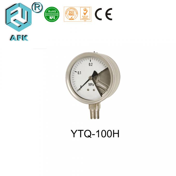 YTQ100H Propane Gas Pressure Gauge , Gas Pressure Manometer Gauge CE