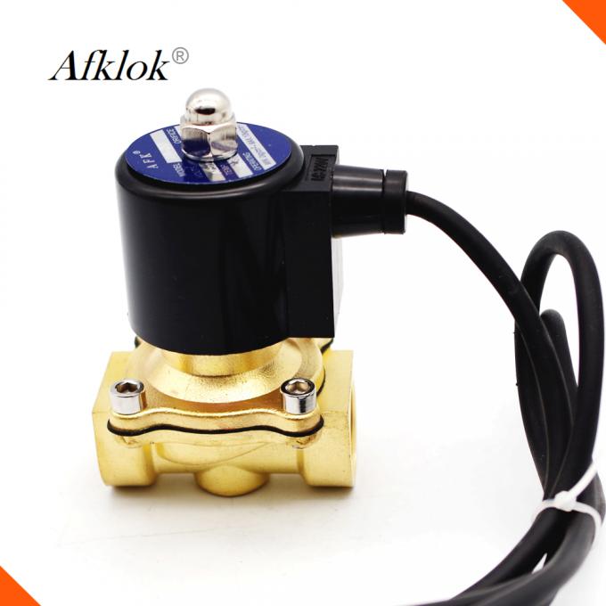 Brass Electric Water Pressure Valve , 220V AC Water Fountain Valve Low