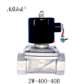 N/C Steel 1-1/2 inch Stainless Solenoid Valve 220V AC for Water