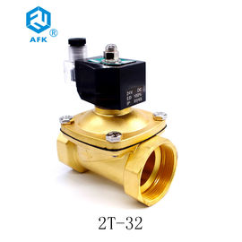 Brass Lpg Gas Solenoid Valve 1-1/4&quot; Inch 220V AC For Gas With G Thread Connector