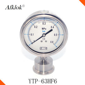 Sanitary Manometer Gas Pressure Gauge , Diaphragm Type Gas Grill Pressure Gauge