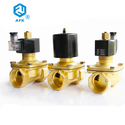 110V brass 1 / 4 &quot;high pressure stop solenoid valve water AFK 2w-320-32