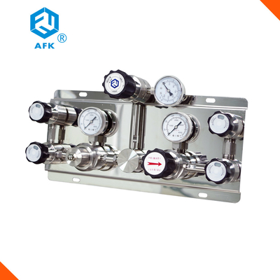 Semi Automatic Changeover Manifold AFK Stainless Steel Control Argon Gas