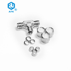 Forged Compression Pipe Fittings Stainless Steel Equal Tee For Gas / Oil