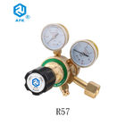 Natural Gas Brass Pressure Regulator Valve With Two Gauges / Neoprene Diaphragm