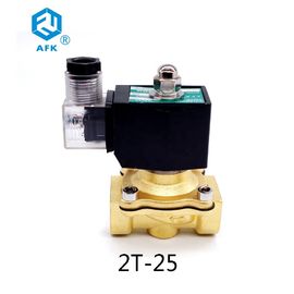 Brass Electric 1 inch Nitrogen Gas Solenoid Valve 110v 24v 12v