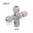 8mm 10mm 12mm Union Tee Stainless Steel Cross Pipe Fittings Connector