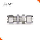 High pressure Stainless Steel 316 Pipe fittings 3mm 4mm 6mm 8mm 10mm OD Double ferrule bulkhead union tube fitting