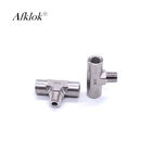 Male Branch Stainless Steel Tube Fittings Tee Structure For Oil Gas Water