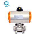 Water SS NBR AISI 303 Pneumatic Actuator Ball Valve AFK Hard Anodized