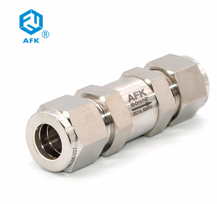 6000psi Instrument Check Valve AFK Ferrule Stainless Steel BSPT NPT