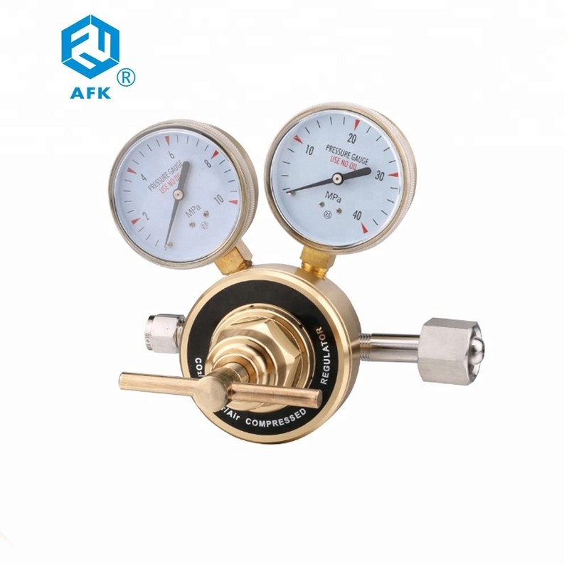 Piston Type Helium Pressure Regulator Low Pressure 20 Bar With Two Gauges