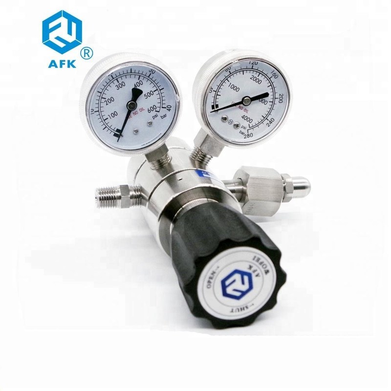 double stage stainless steel nitrogen gas pressure fixed regulator