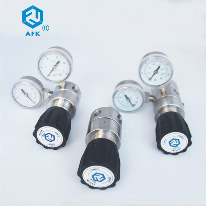 AFK Adjustable Oxygen Nitrogen Argon Regulator 6000 Psi 1/4NPT Female