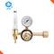 Brass Co2 &amp; Argon Gas Pressure Regulator With Flow Mater