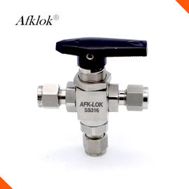 Ferrule OD 3 Way High Pressure Stainless Steel Ball Valve