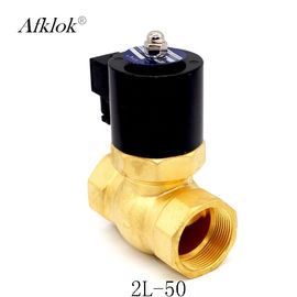 Brass Steam Solenoid Valve Low Pressure DC 2 Inch 24 Volt B Class Insulation Grade