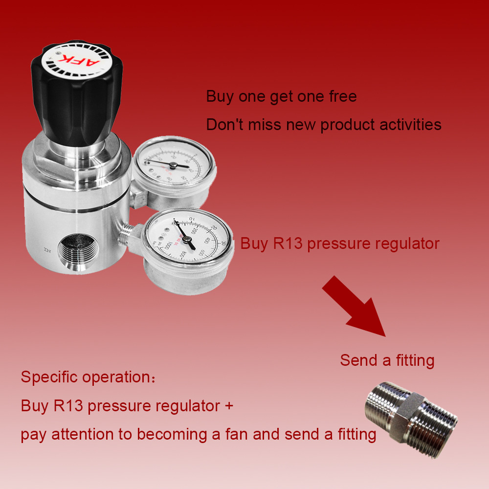 AFK R13 Stainless Steel Industrial Gas Pressure Regulator For Helium