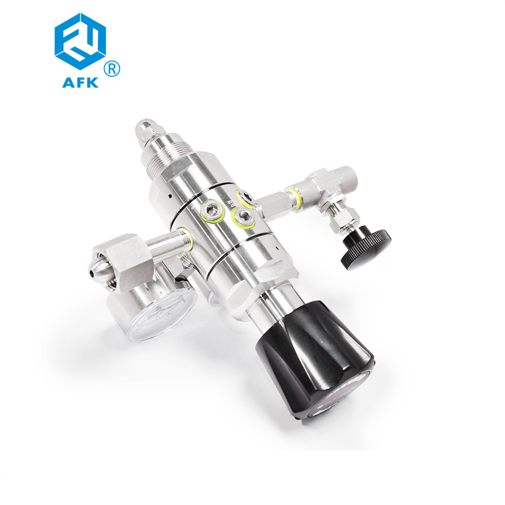 Helium Propane Hydrogen Stainless Steel Pressure Regulator Dual Gauge