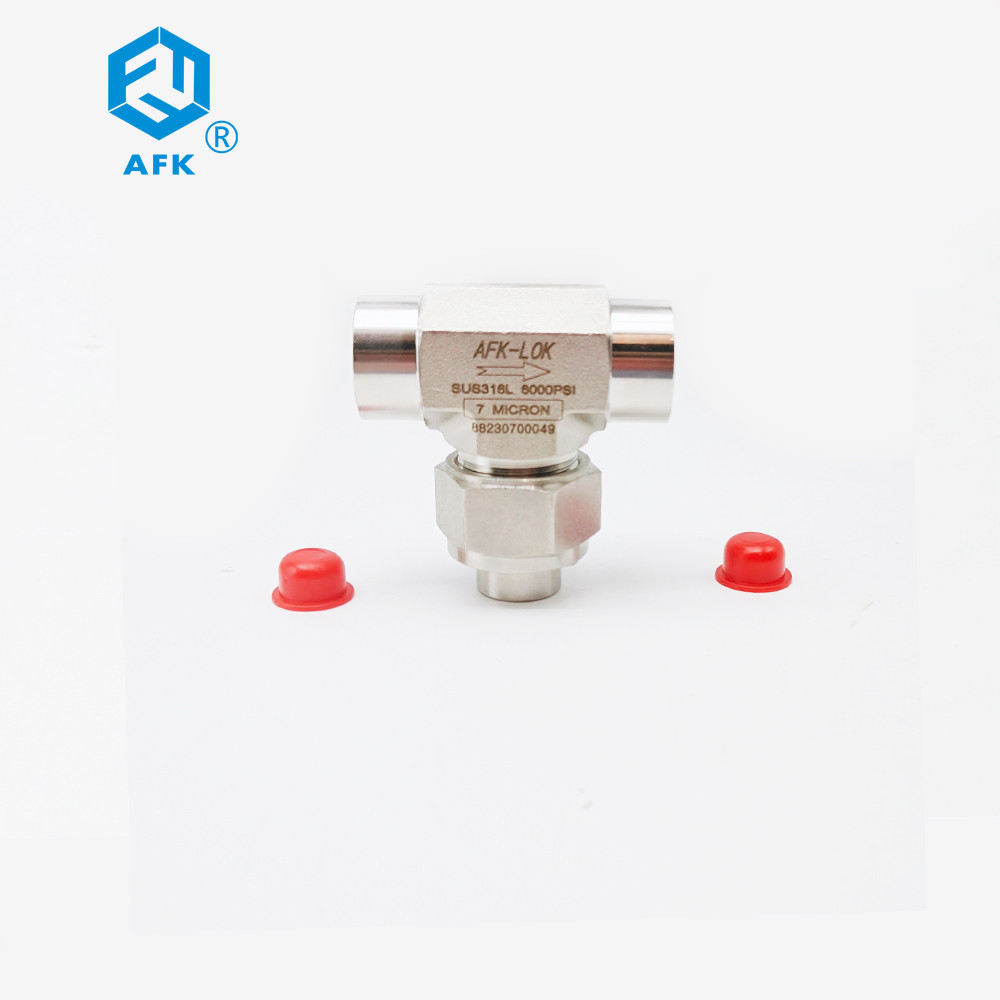 3 Way Type Female Gas Line Filter Element High Pressure With 7mm Hole Size