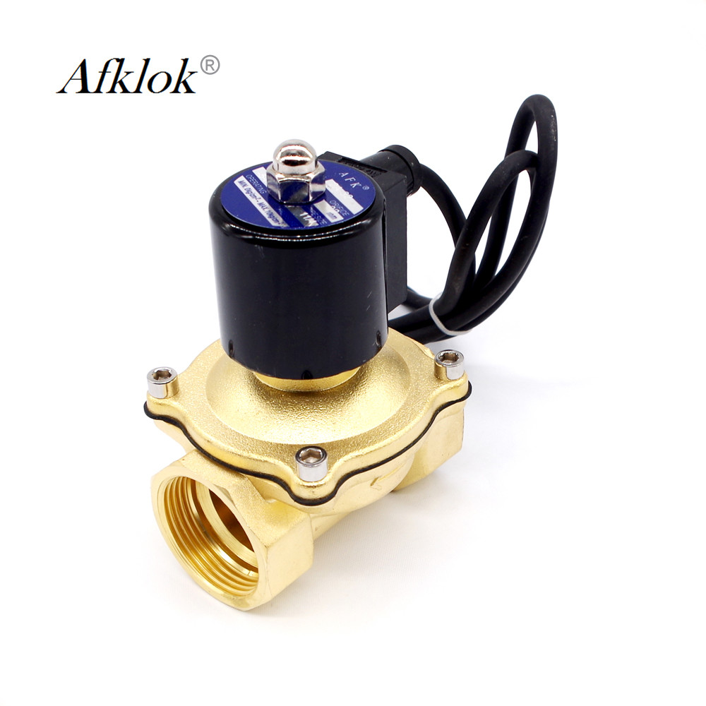 2 Inch Brass Electric Solenoid Valve – Normally Closed, 220V AC For Air/Water - View #5