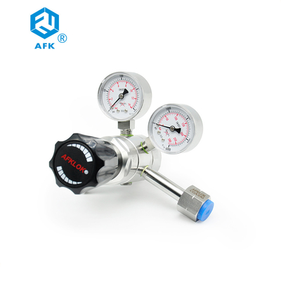 Stainless Steel High Pressure Air Regulator Two Stage Pressure Regulator With Relief Valve