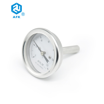 Axial Industrial Bimetallic Thermometers 0 - 120 Degree Dial Type Corrosion Poof
