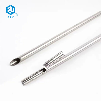 Silvery Rounded Stainless Steel 316 Tubing 1/8 1/4 3/8 1/2 3/4 Inch For Laboratory Lines