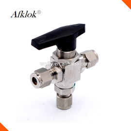 High Pressure SS316 Three Way 6000 psi Gas Stainless Steel Ball Valve
