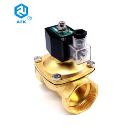 Brass Lpg Gas Solenoid Valve 1-1/4" Inch 220V AC For Gas With G Thread Connector