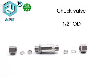 SS316 High Pressure Check Valve 3mm 6mm 8mm 10mm For Water Air Gas