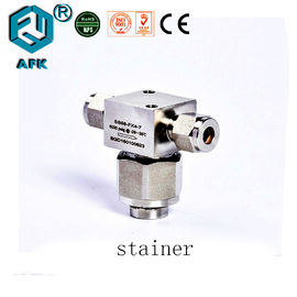 Stainless Steel Air Compressor Strainer , 1/4" In Line Gas Filter 20.6Mpa