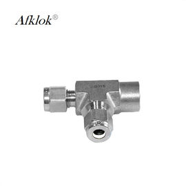 SS 316 Large Diameter Stainless Steel Tube 3000 Psi Three Way Connector Tee Fittings