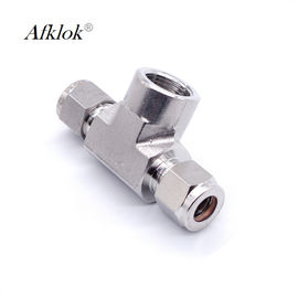 Reducing Union Tee Stainless Steel Tube Fittings Union Connector 3000 Psi For Gas