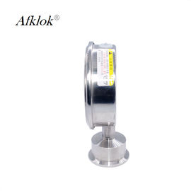 Shockproof Gas Pressure Test Gauge Manometer 63mm 98mm Dia Sanitary Diaphragm