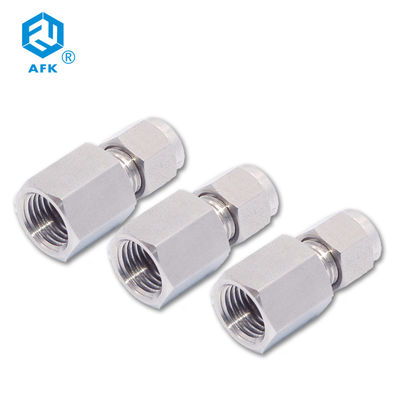Ferrule OD Stainless Steel Pipe Connector 3000PSI Thread Hexagon Forged