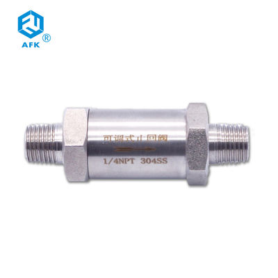 BSPT AFK SS304 3000PSI One Way Check Valve Male NPT No Return