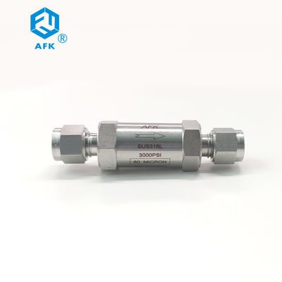 AFK CE PTFE 15L/ Min Stainless Steel Gas Filter 6mm 15Mpa