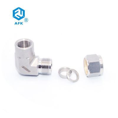 AFK GB Hexagon Female Elbow Pipe Fitting Connector 8mm SS316 Forged